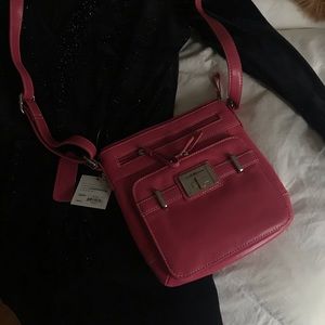 Croft and Barrow pink leather hang bag